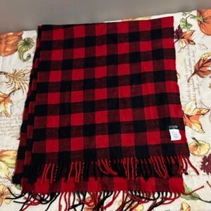 5/$3 J. Crew Red and Black Checkered Scarf